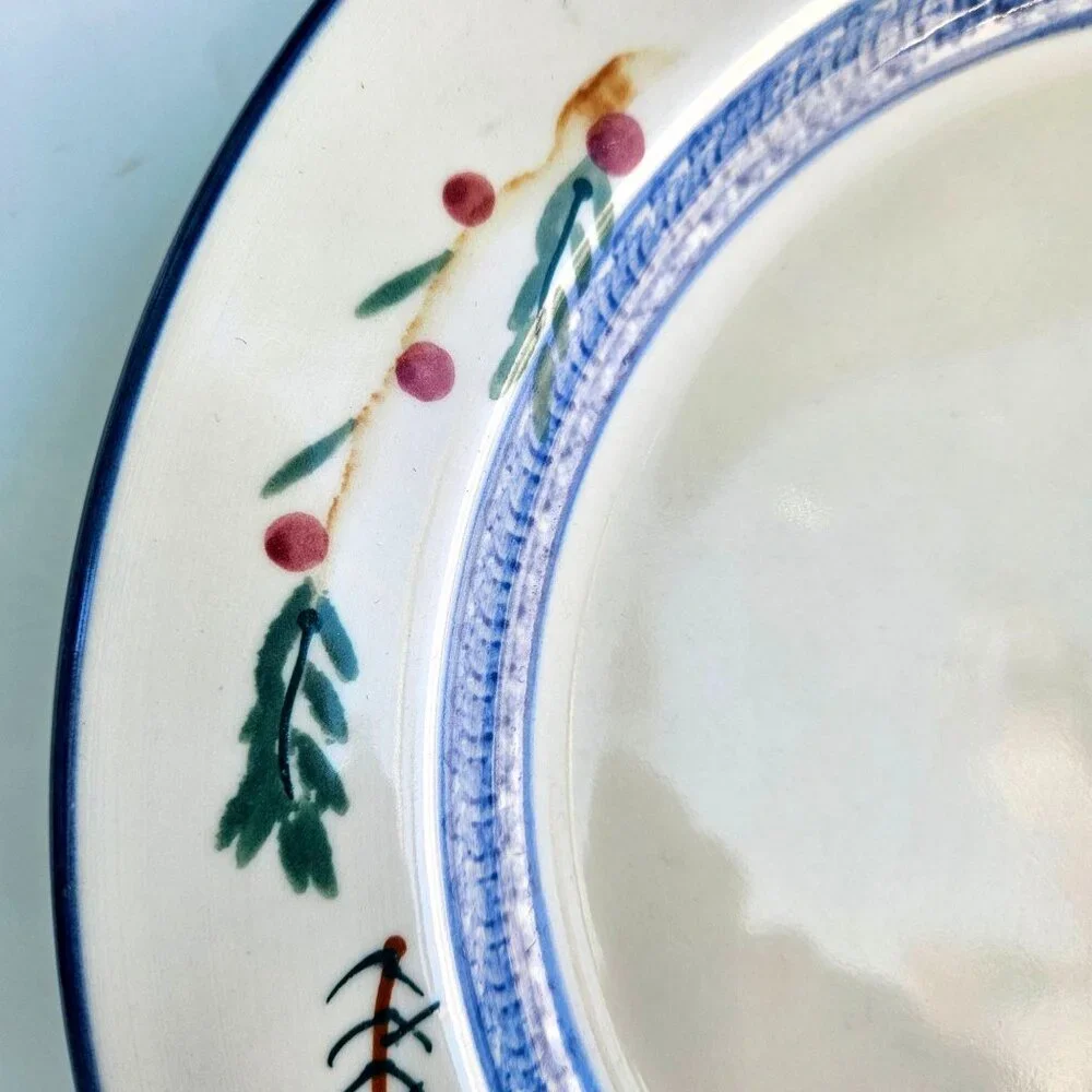 Vintage Hartstone Chickadee & Pine Dinner Plate 11" Stoneware USA - Picture 7 of 16